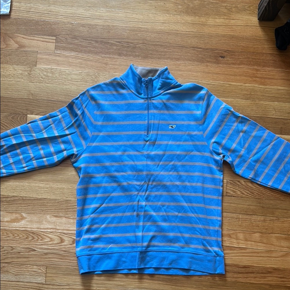 Vineyard Vines Men's Blue Striped Sweater